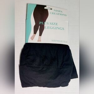 Nisha Creations Black Plus Size Leggings 1‎ Size 12-22 NWT